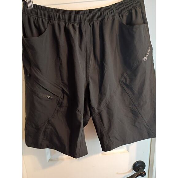 NWT Spowind Mens Black Cycling Shorts Pockets Padded Cushion Size L - Picture 2 of 9